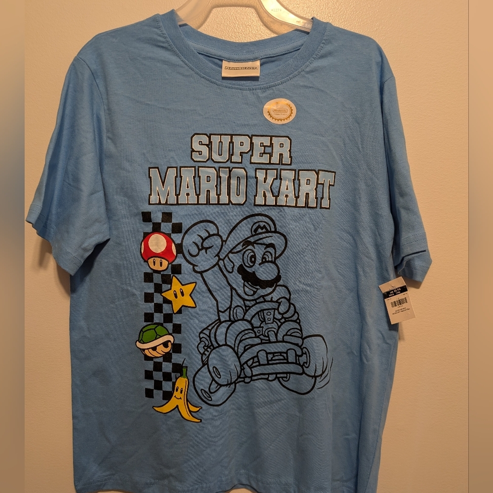 Nintendo Super Mario Kart Light Blue Tee